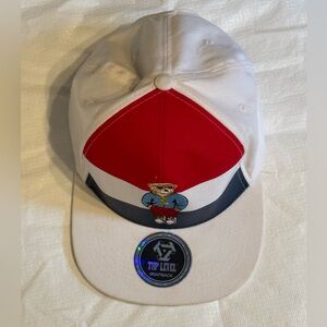 Red and White Snapback Cap